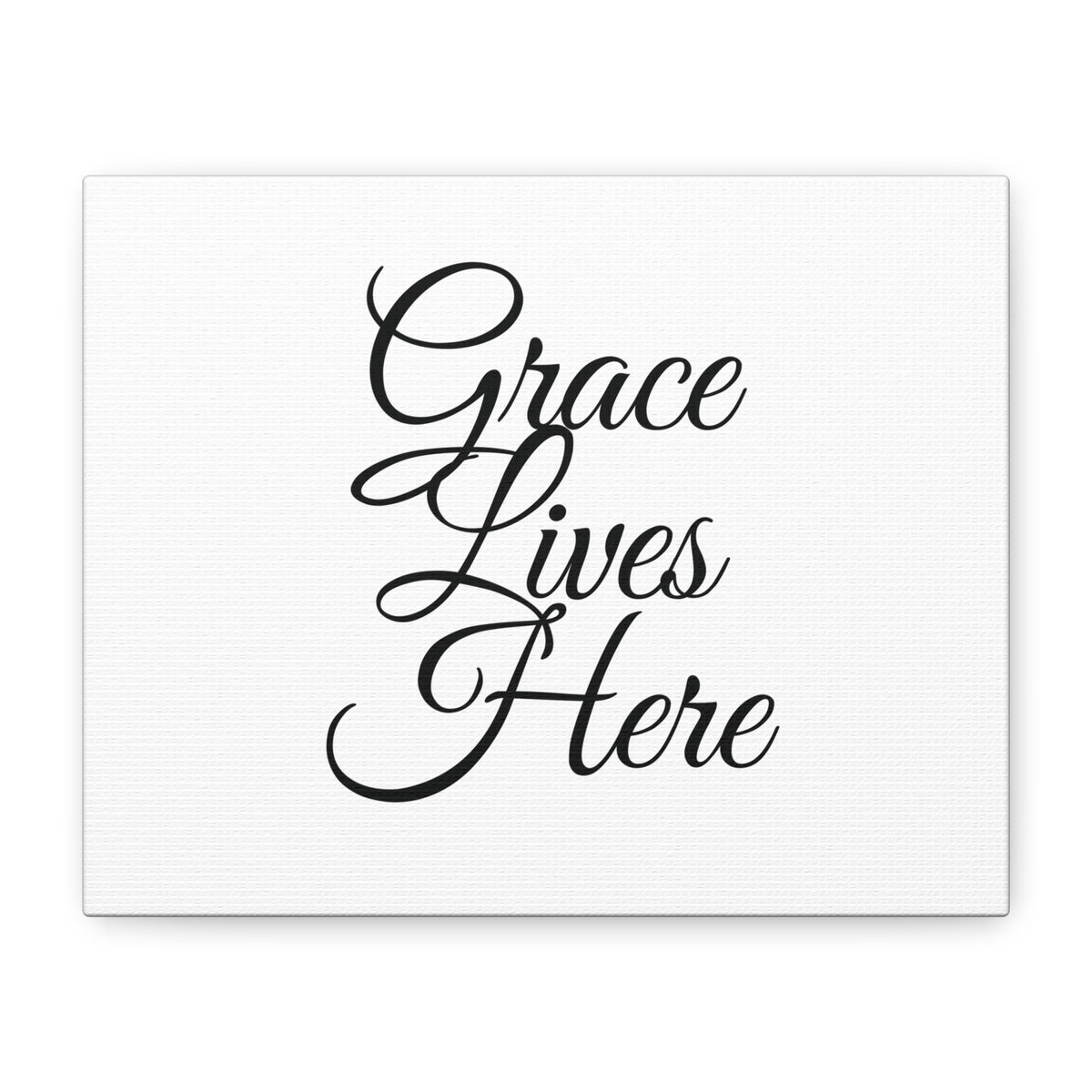 Grace Lives Here Canvas Wall Art — Matte Stretched Inspirational Home Decor