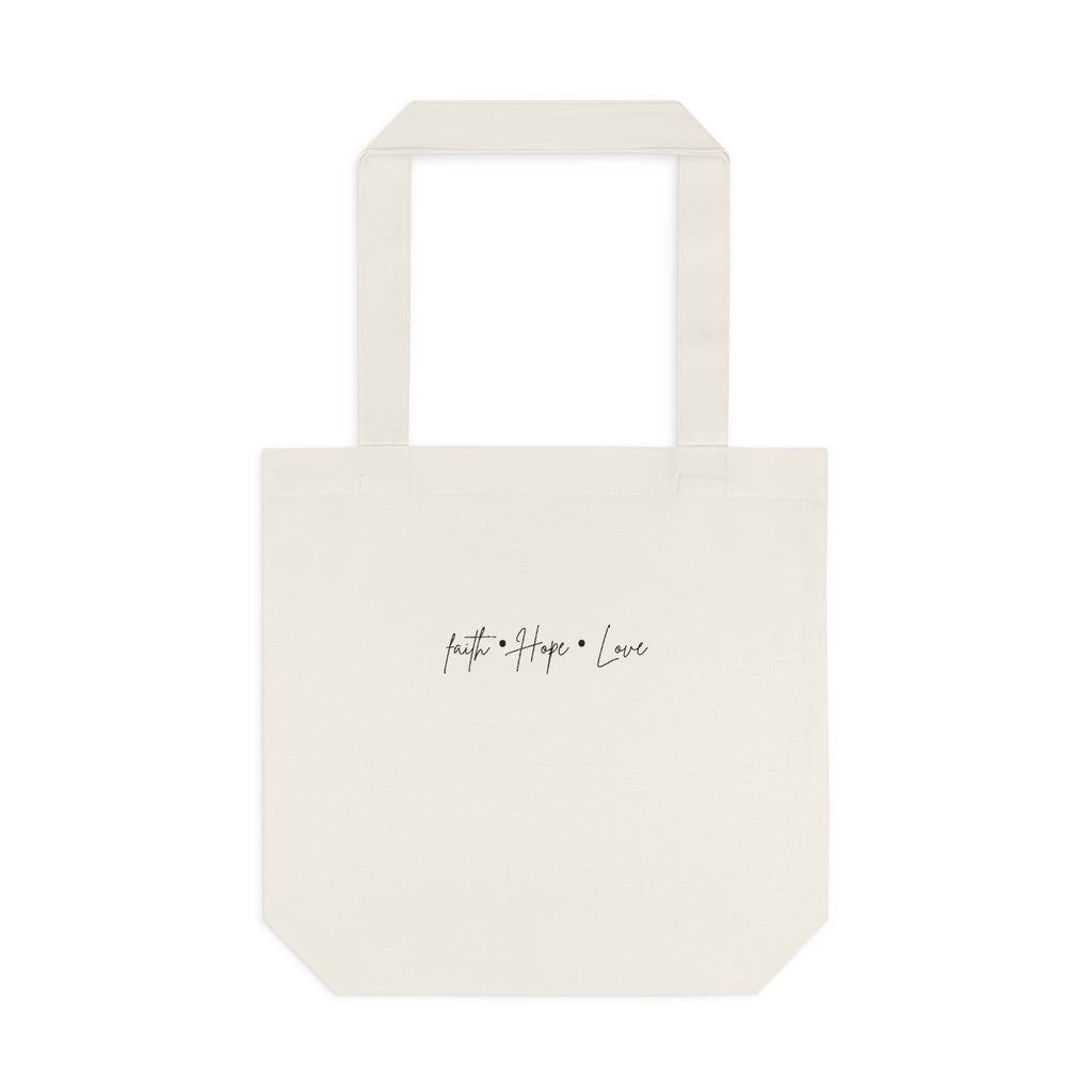 Orange Floral Square Collage Tote