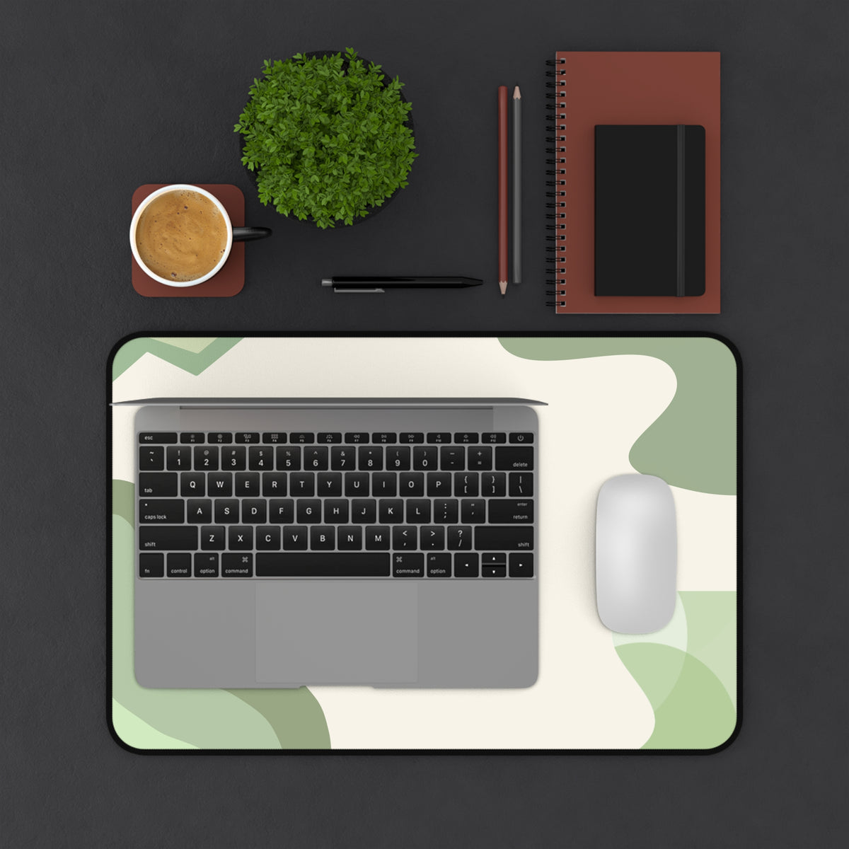 Abstract Green Camouflage Desk Mat | Mouse Pad Desk Mat