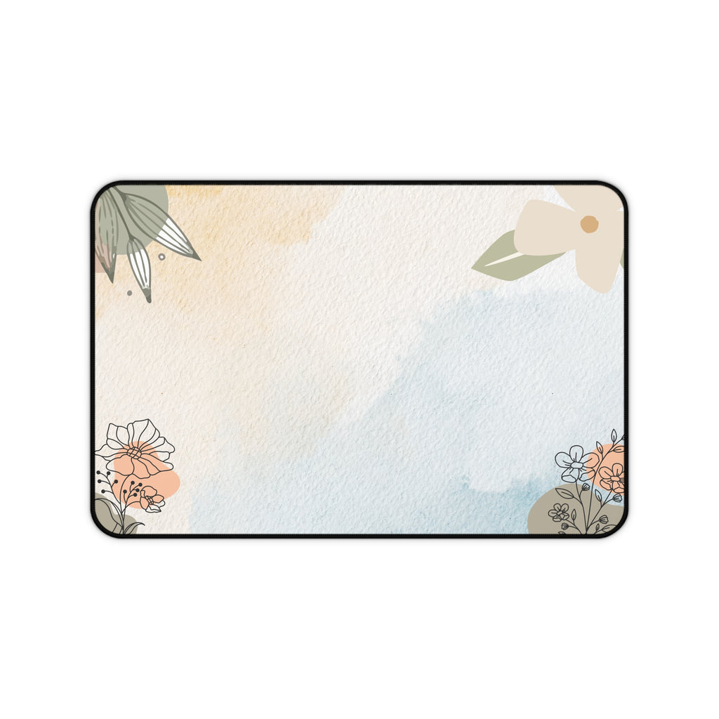 Pastel Watercolor Floral Desk Mat | Floral Desk Mat