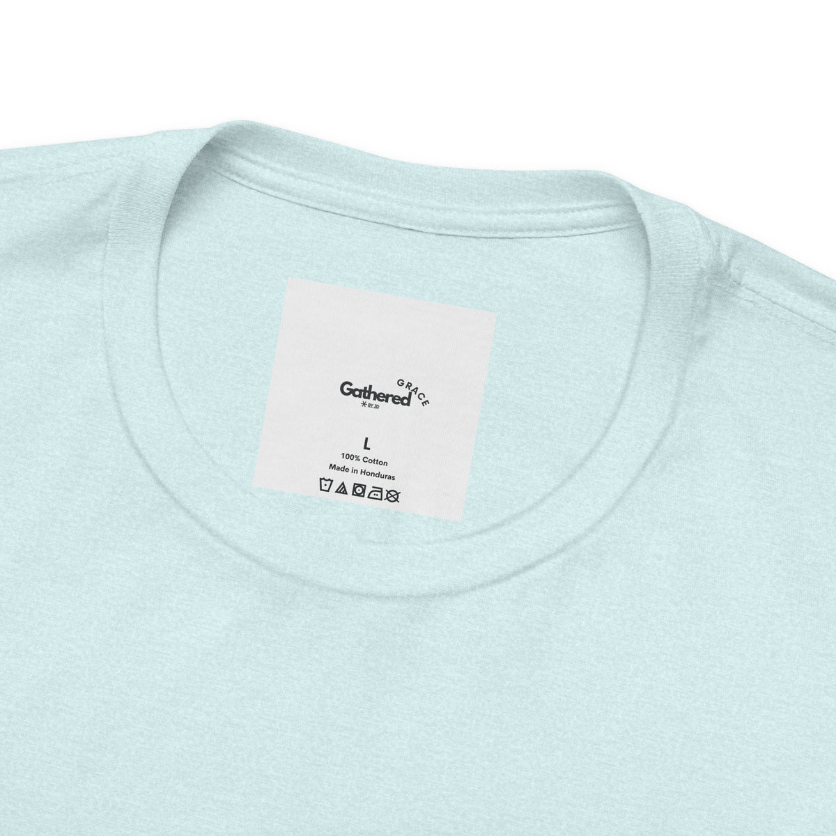 Minimalist White Tee — "I Am the One He Left Me To Find"