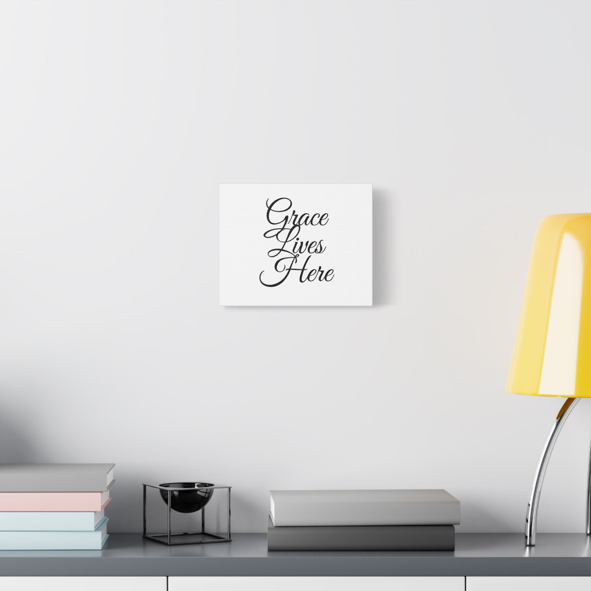 Grace Lives Here Canvas Wall Art — Matte Stretched Inspirational Home Decor