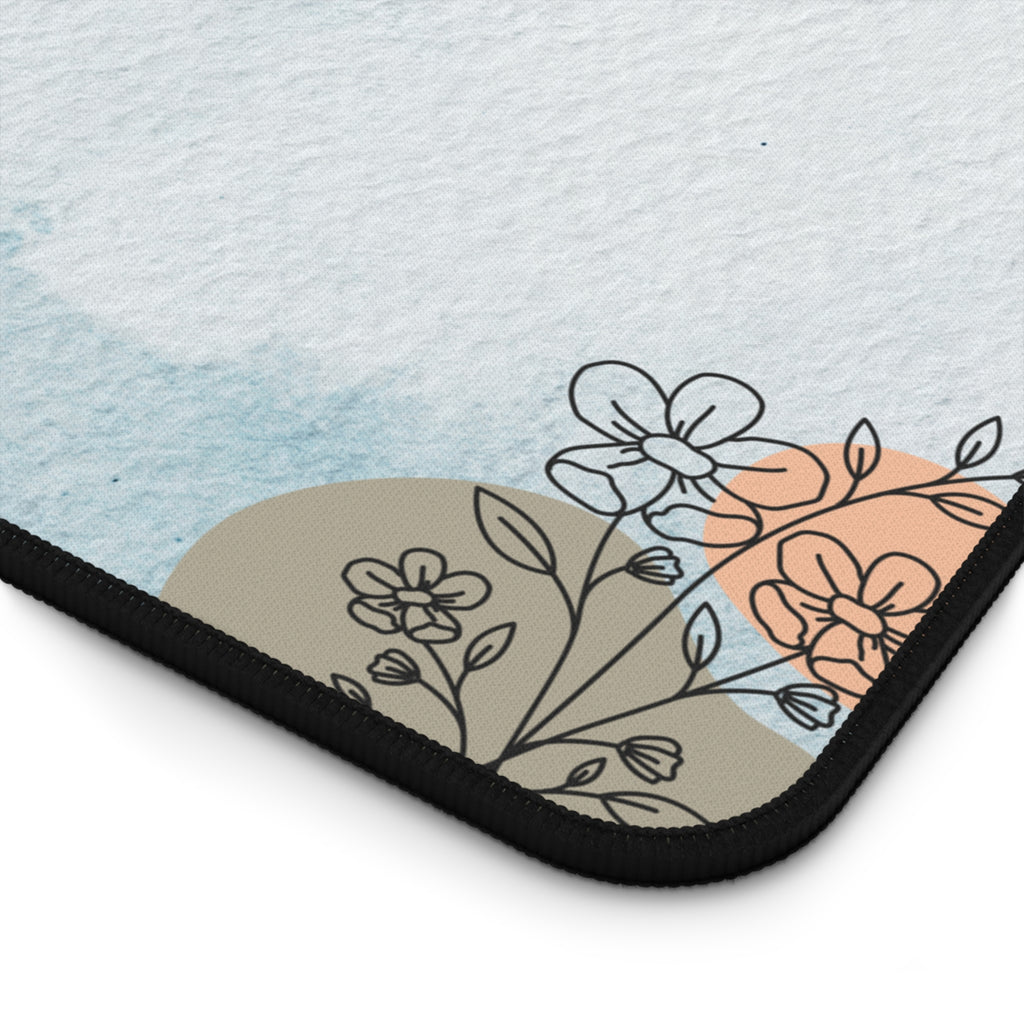 Pastel Watercolor Floral Desk Mat | Floral Desk Mat