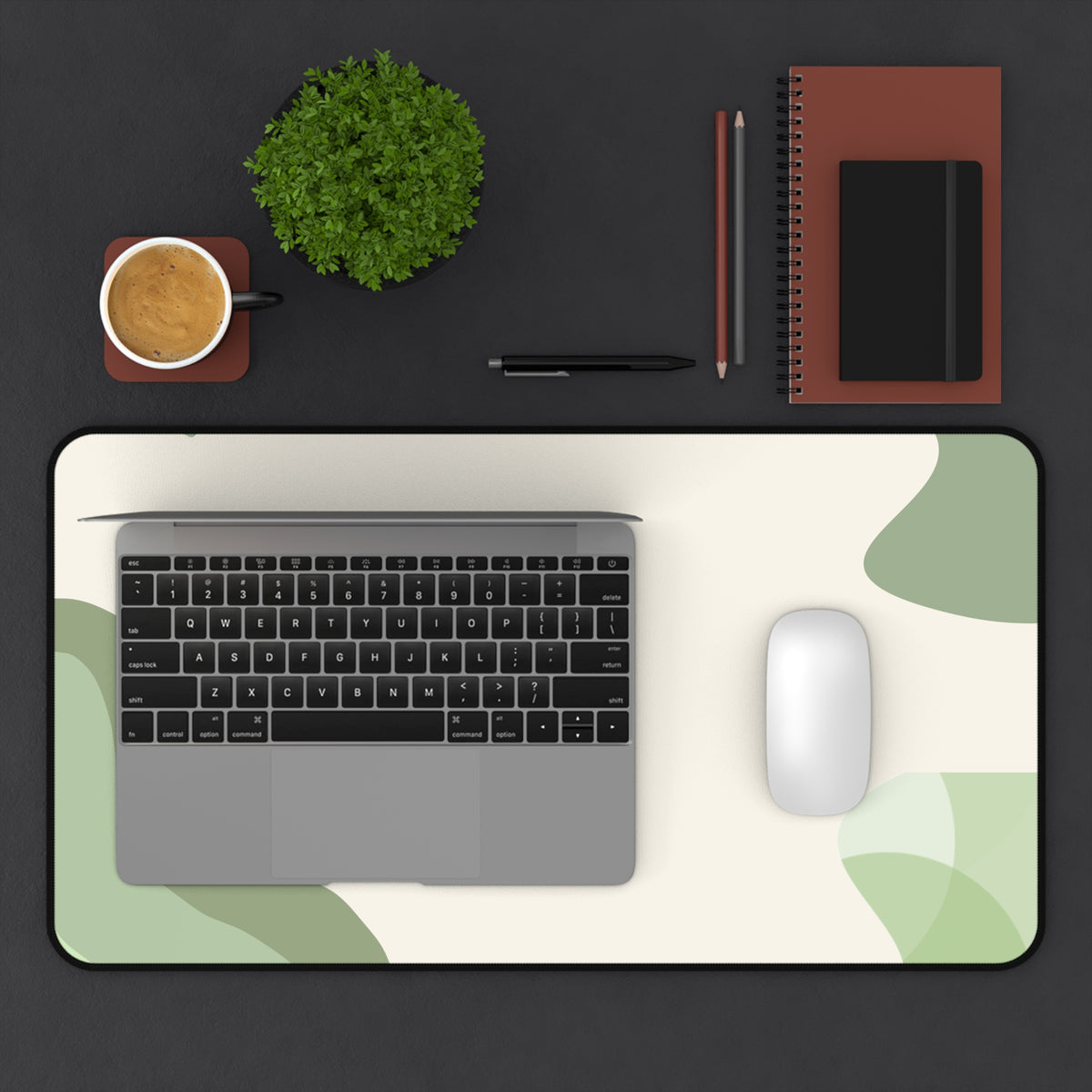 Abstract Green Camouflage Desk Mat | Mouse Pad Desk Mat