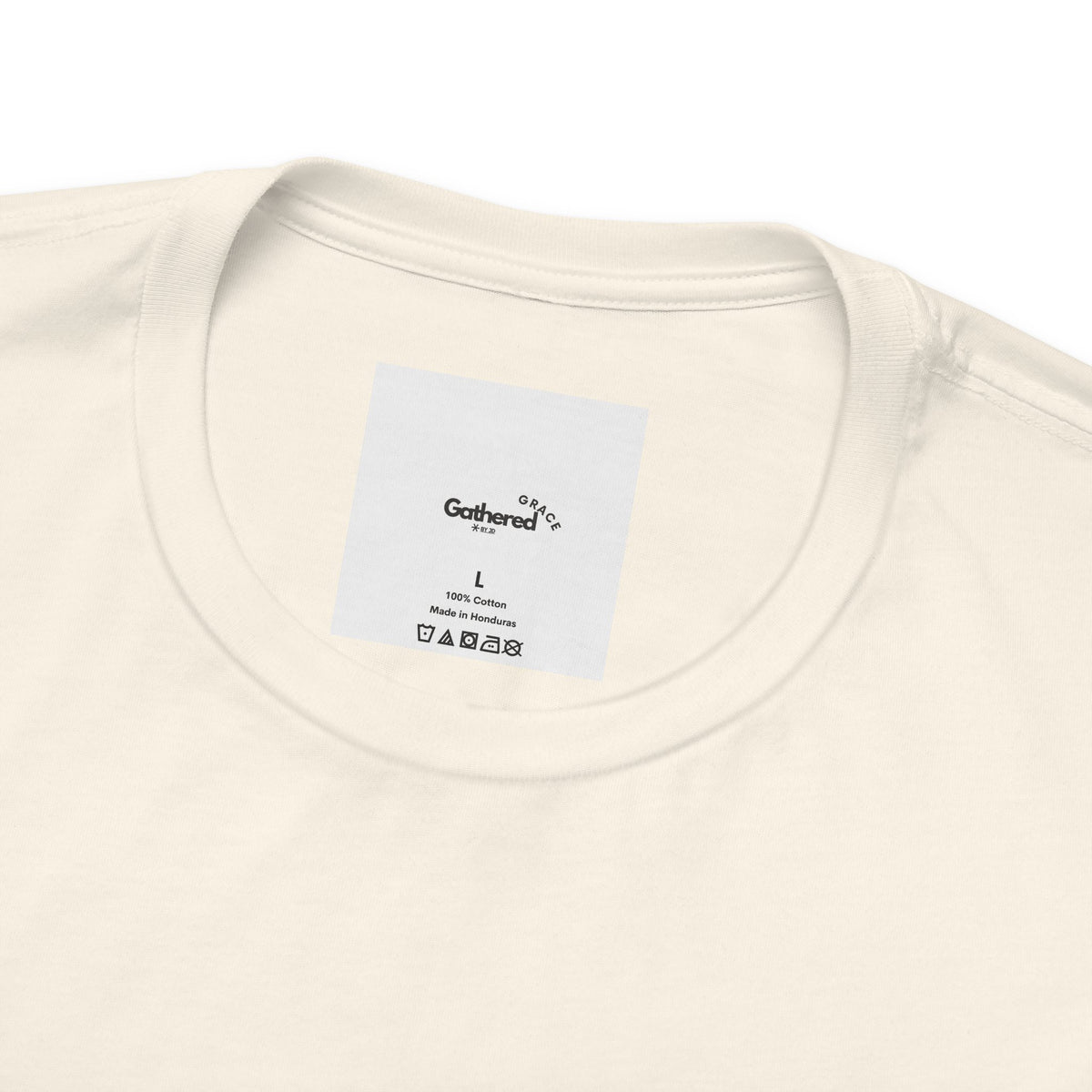 Minimalist White Tee — "I Am the One He Left Me To Find"