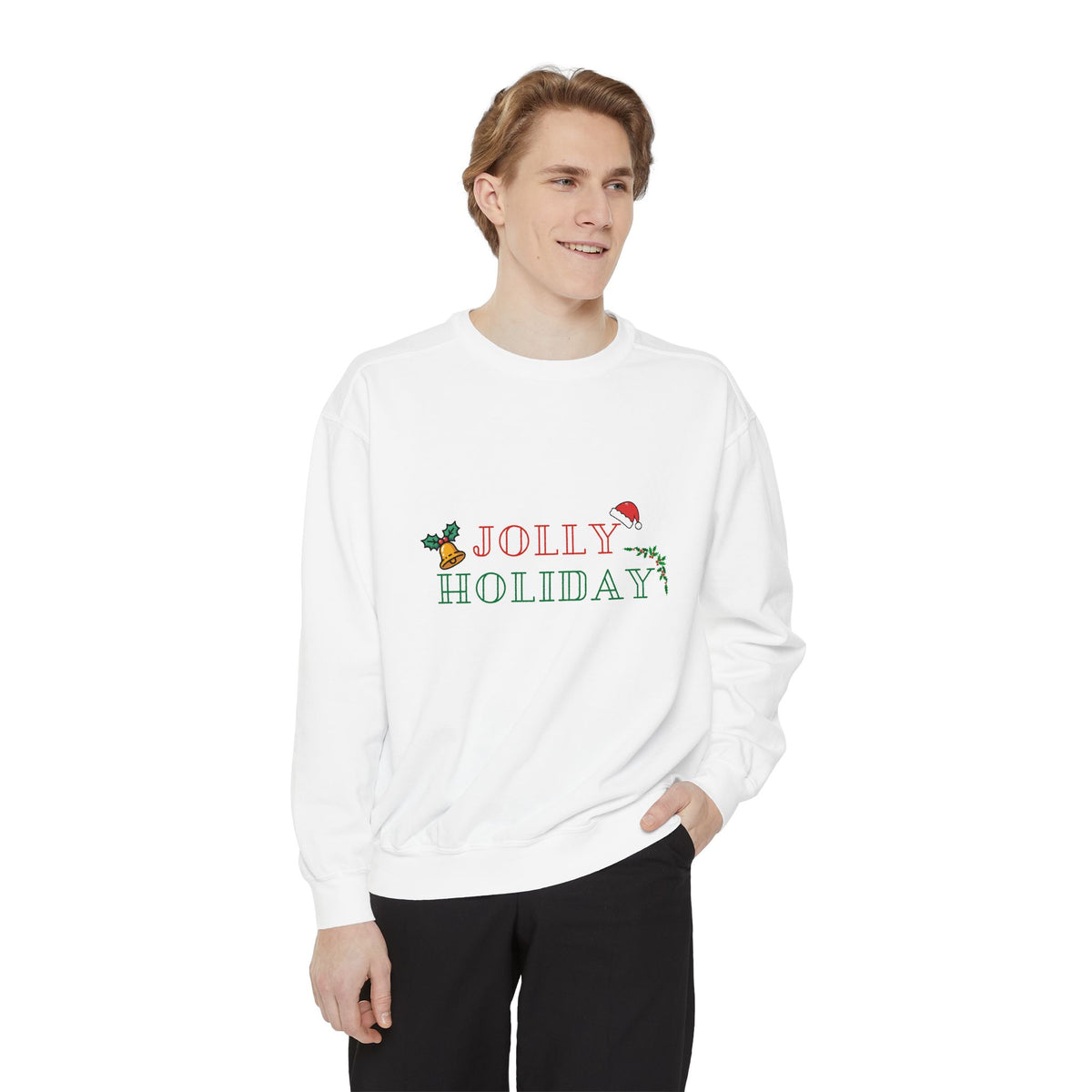 Custom Holiday Sweatshirt Embroidered Crewneck