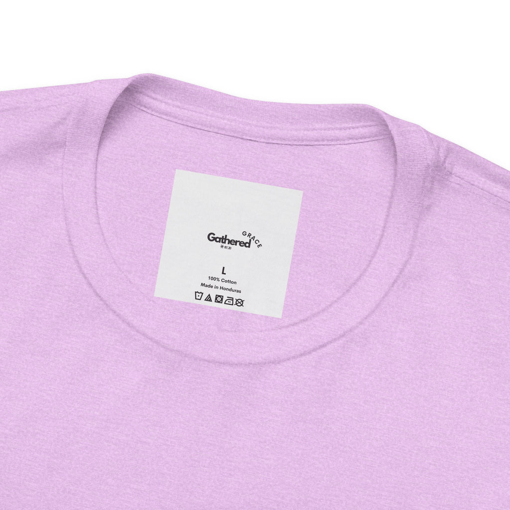 Minimalist White Tee — "I Am the One He Left Me To Find"
