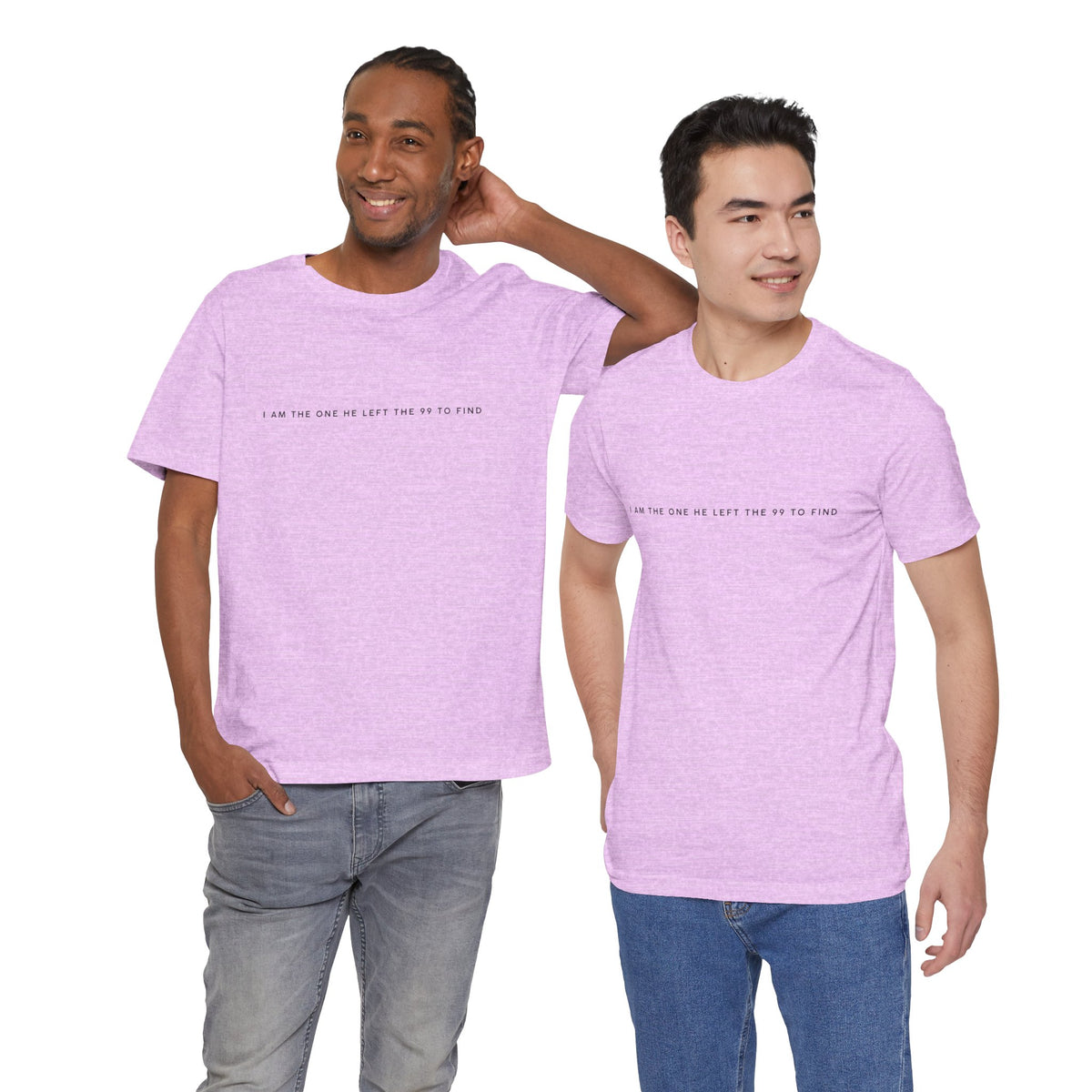 Minimalist White Tee — "I Am the One He Left Me To Find"