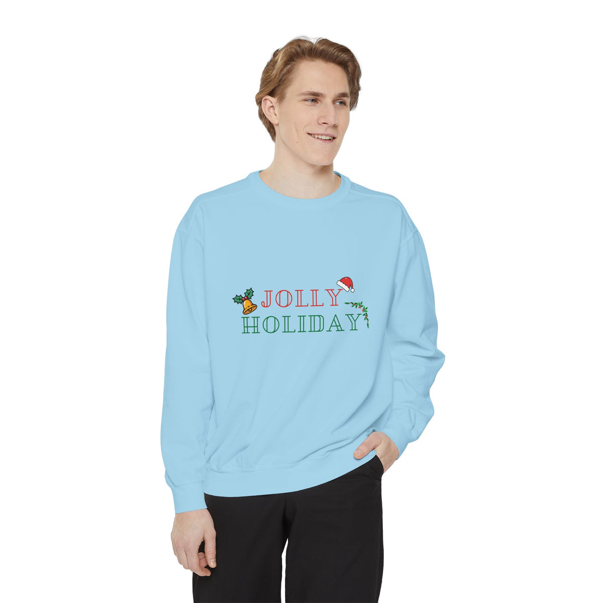 Custom Holiday Sweatshirt Embroidered Crewneck