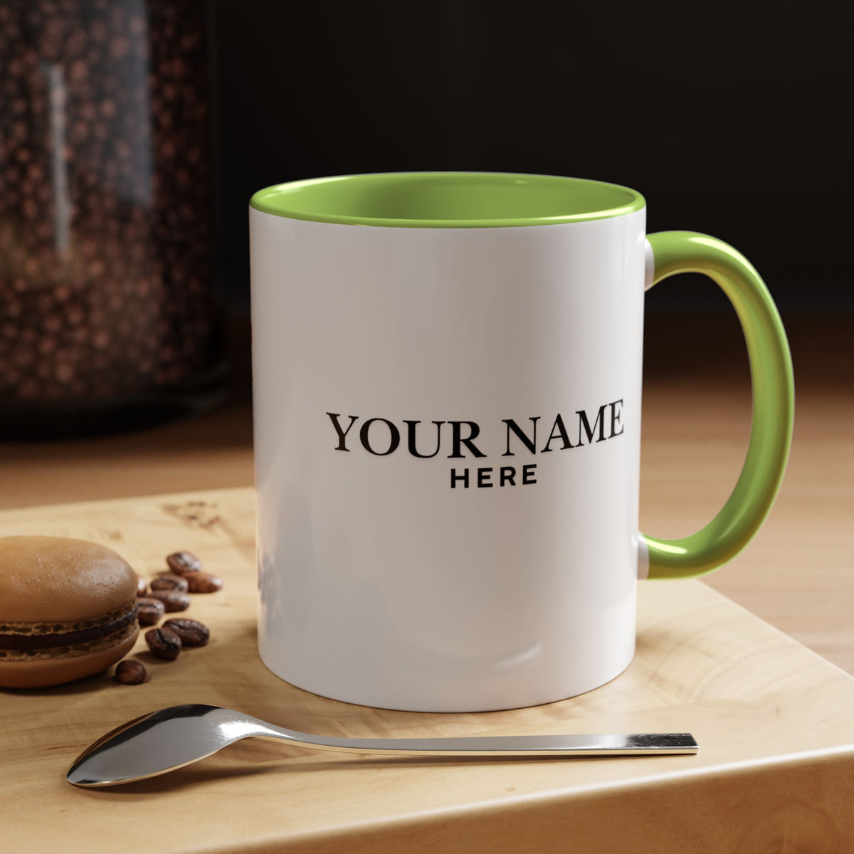 Jolly &Caffeinated Accent Mug | Personalized Name Option