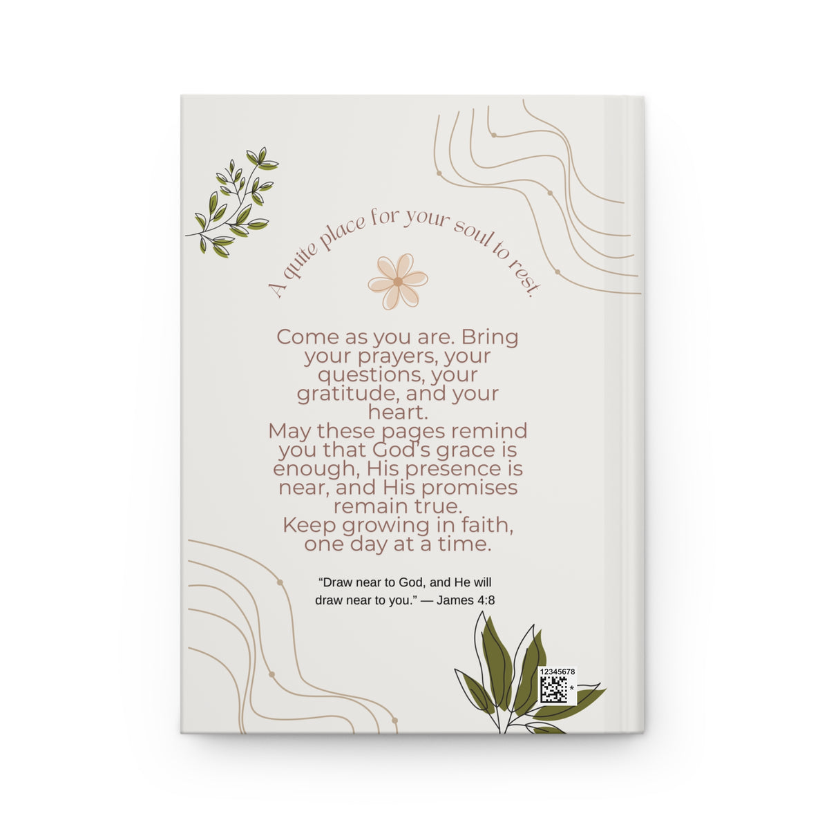 Personalized 'Walk with God' Hardcover Devotional Journal — Lined Prayer & Reflection Notebook