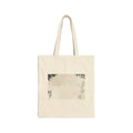 Grey Abstract Cotton Canvas Tote Bag