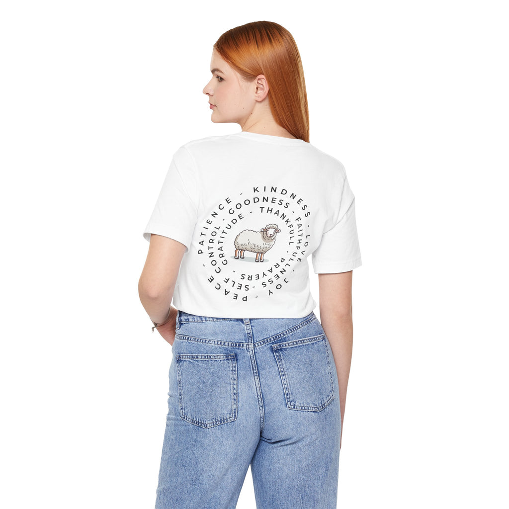 Minimalist White Tee — "I Am the One He Left Me To Find"