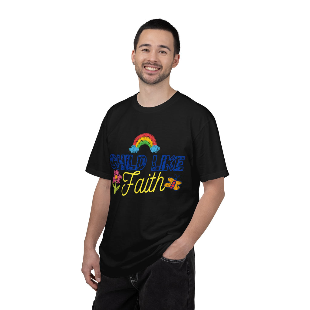 Child Like Faith Print - Unisex Garment-Dyed T-shirt