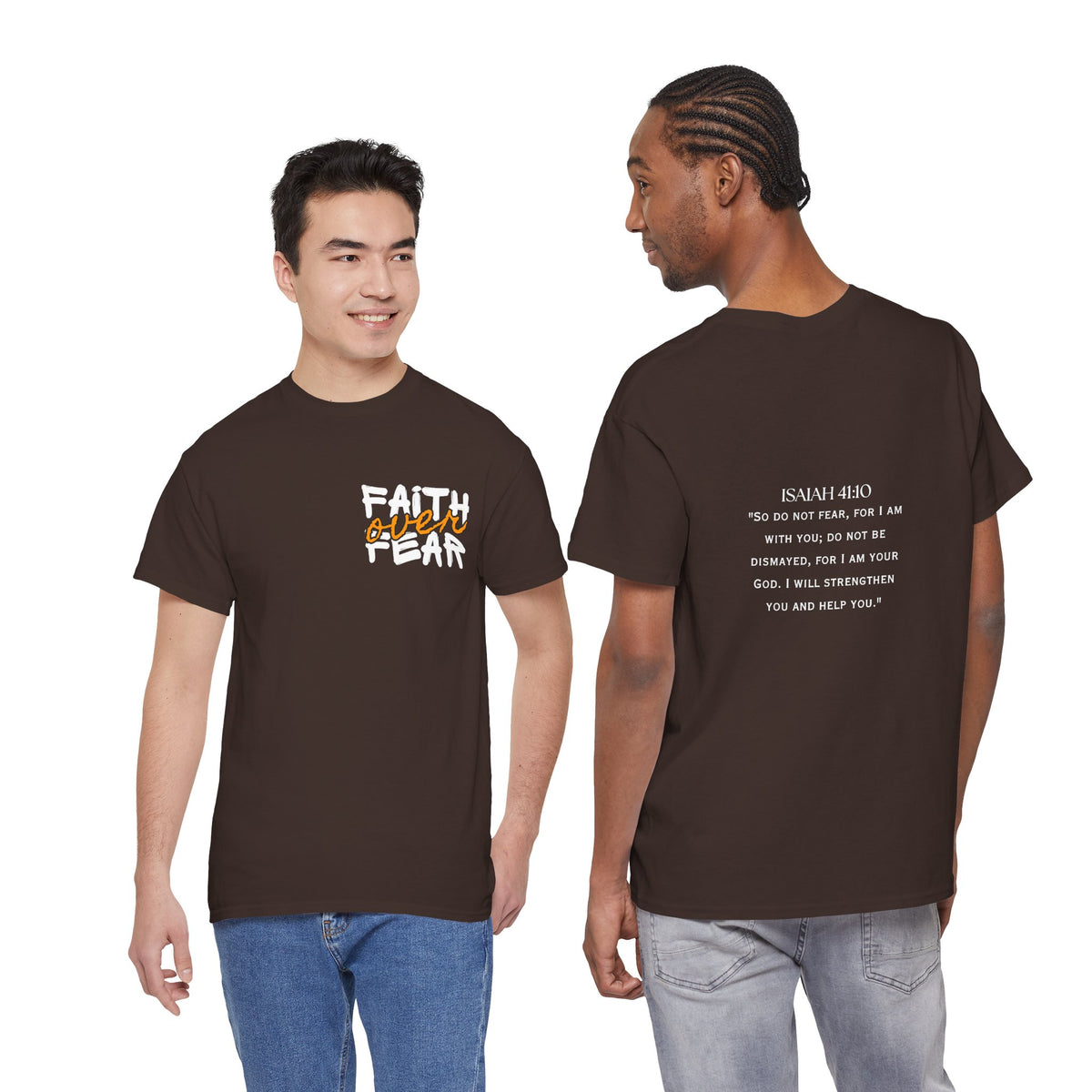 Faith over Fear Faith Shirt | Motivational verse at the back