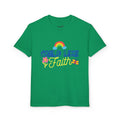 Child Like Faith Youth T-Shirt | Rainbow, Flower, Butterfly