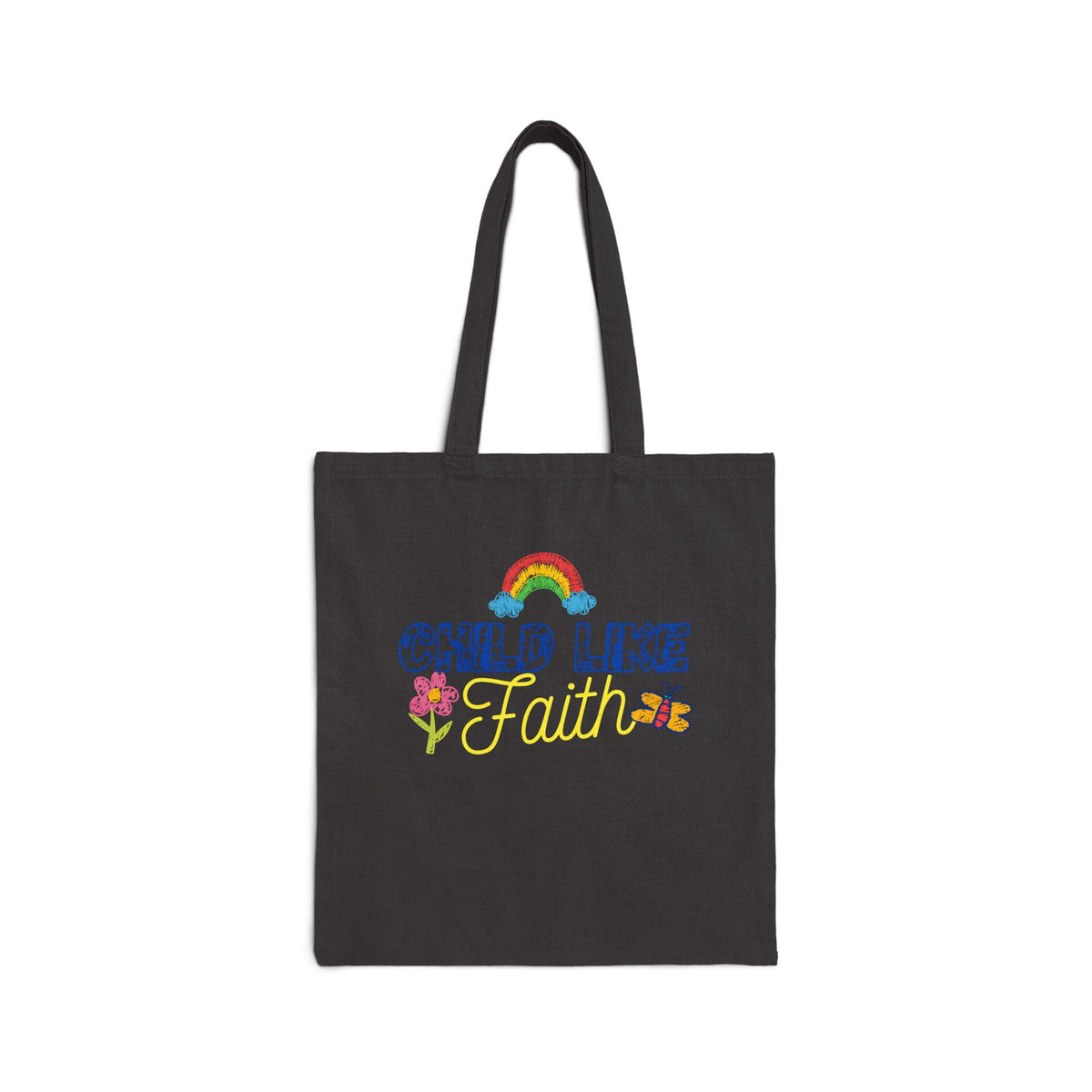 Childlike faith printed in Cotton Canvas Tote Bag