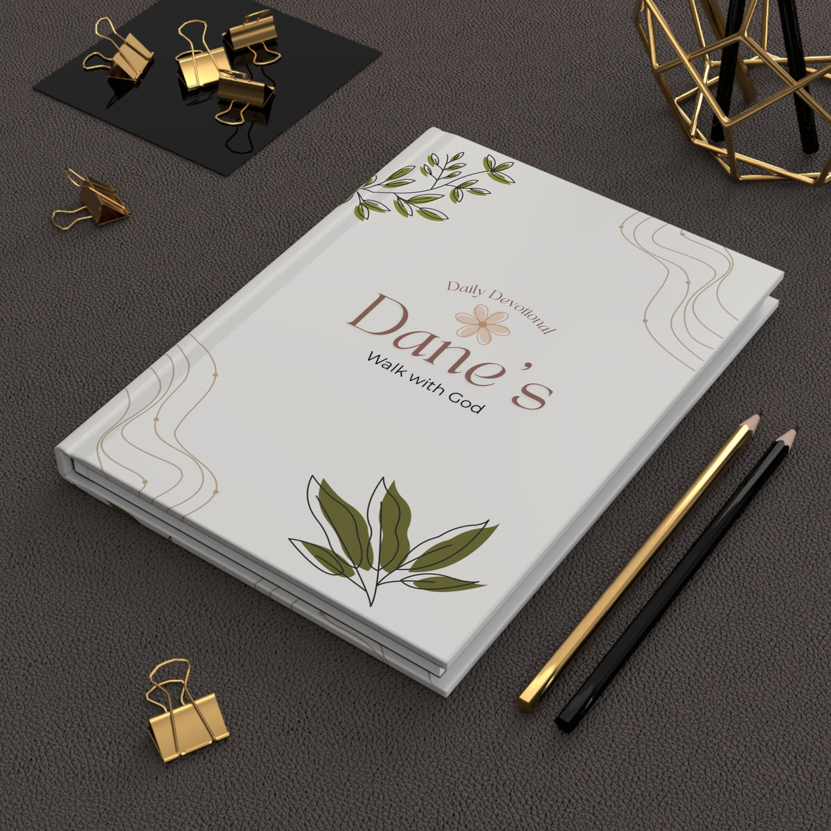 Personalized 'Walk with God' Hardcover Devotional Journal — Lined Prayer & Reflection Notebook