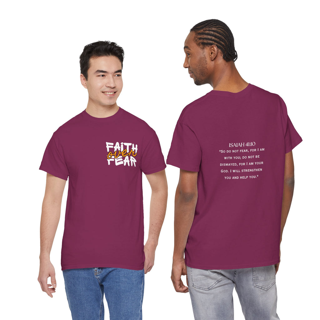 Faith over Fear Faith Shirt | Motivational verse at the back