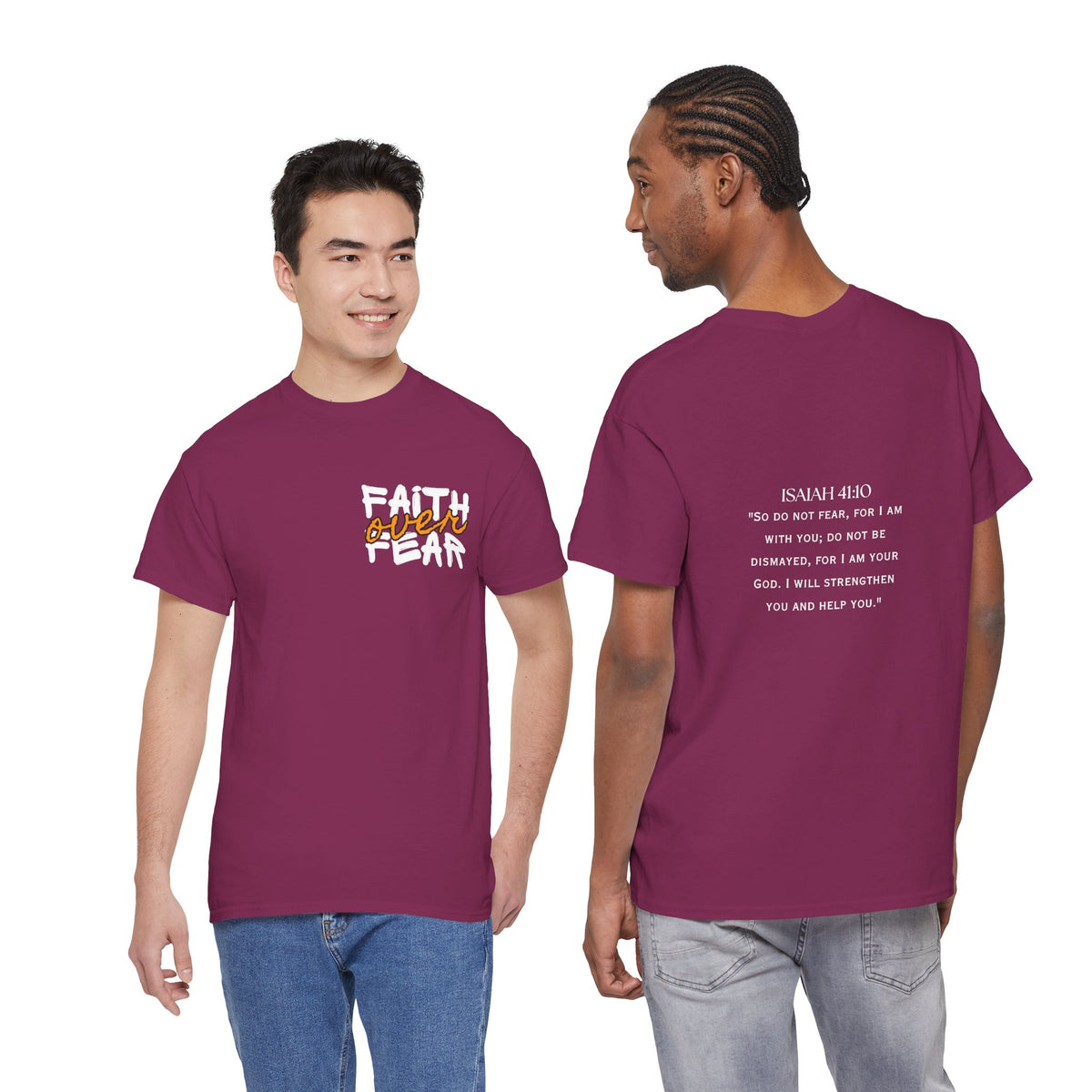 Faith over Fear Faith Shirt | Motivational verse at the back