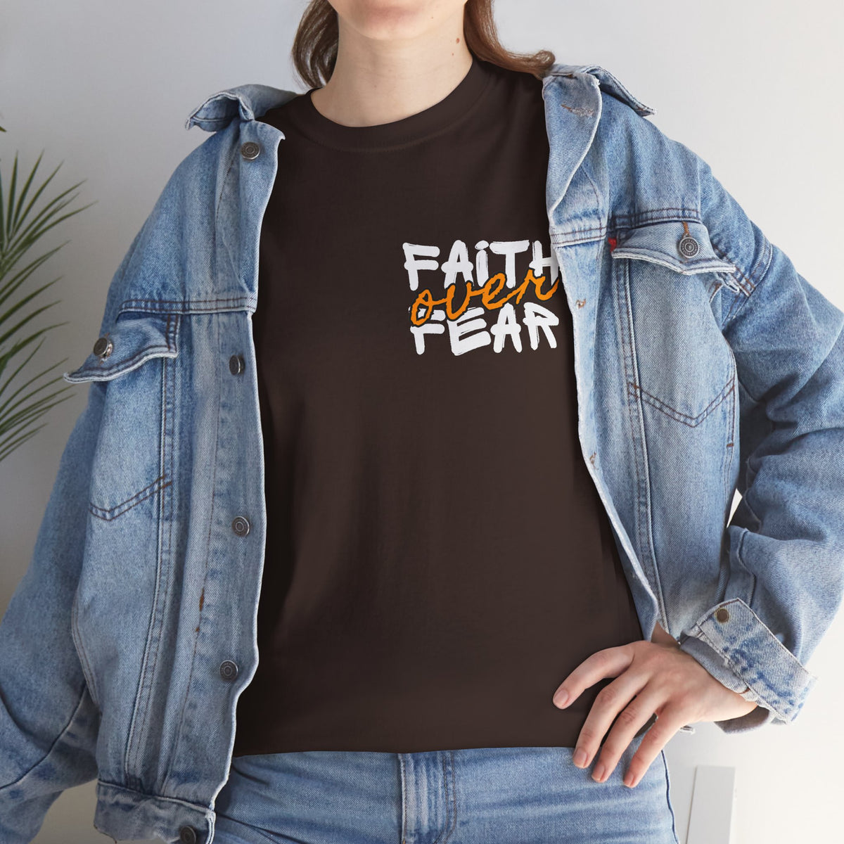 Faith over Fear Faith Shirt | Motivational verse at the back
