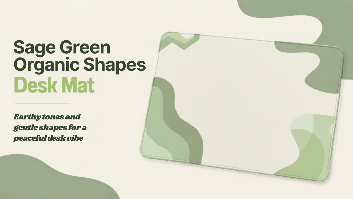 Abstract Green Camouflage Desk Mat | Mouse Pad Desk Mat
