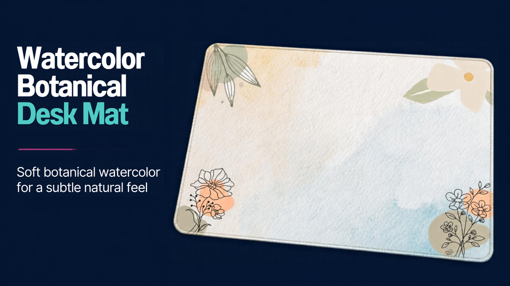 Pastel Watercolor Floral Desk Mat | Floral Desk Mat