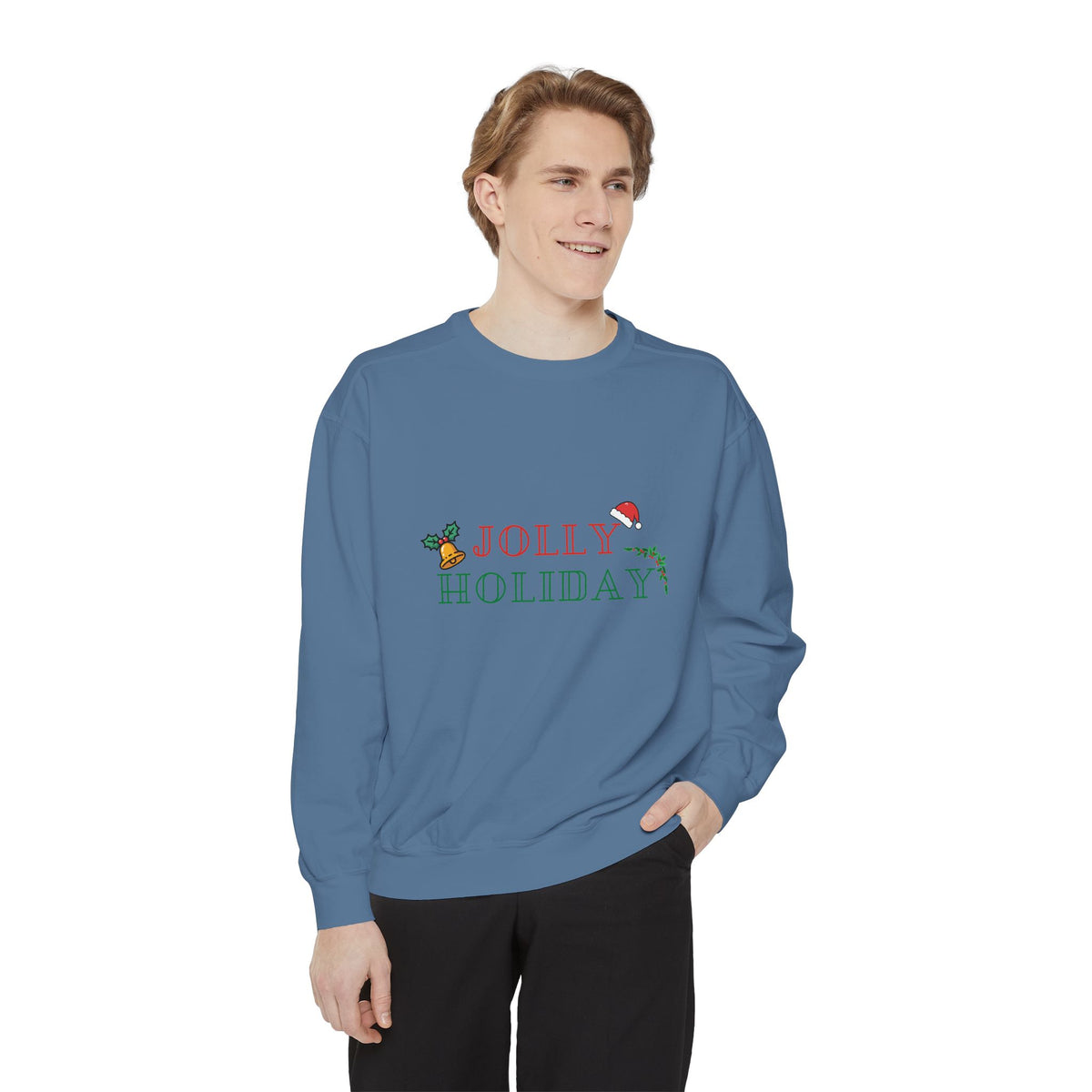 Custom Holiday Sweatshirt Embroidered Crewneck
