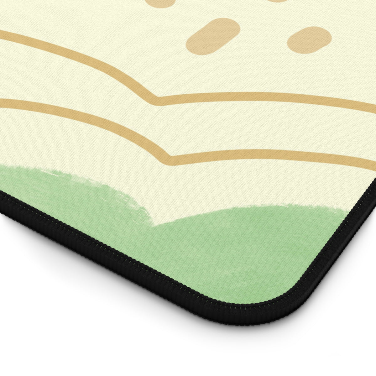 Abstract Pastel Clouds Desk Mat | Pink Green Minimalist Mouse Pad