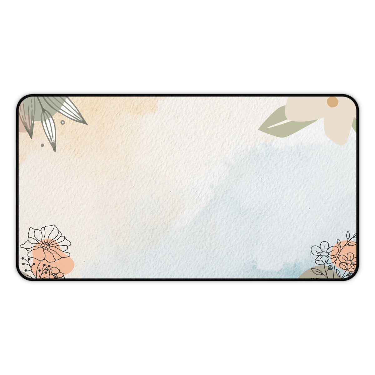 Pastel Watercolor Floral Desk Mat | Floral Desk Mat