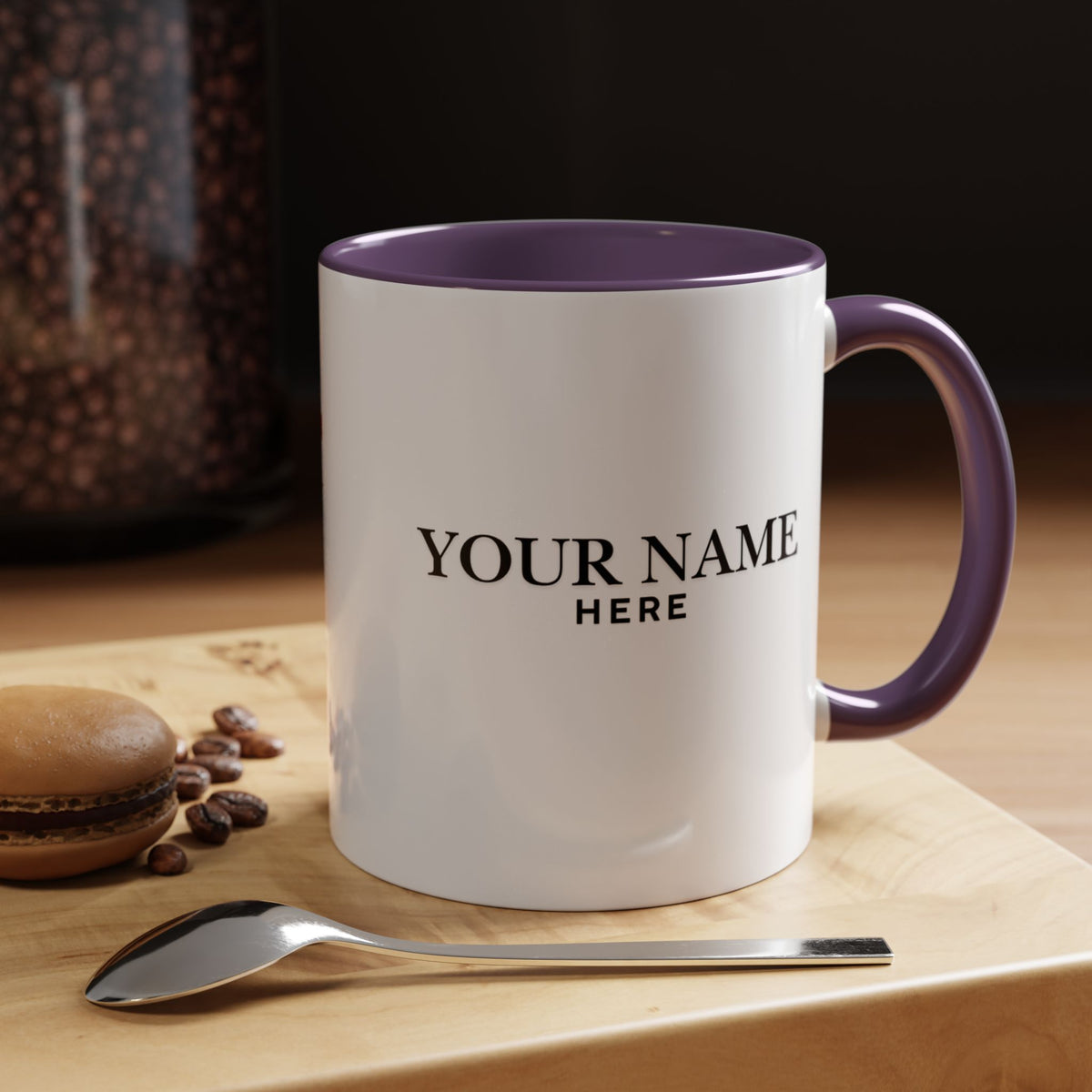 Jolly &Caffeinated Accent Mug | Personalized Name Option