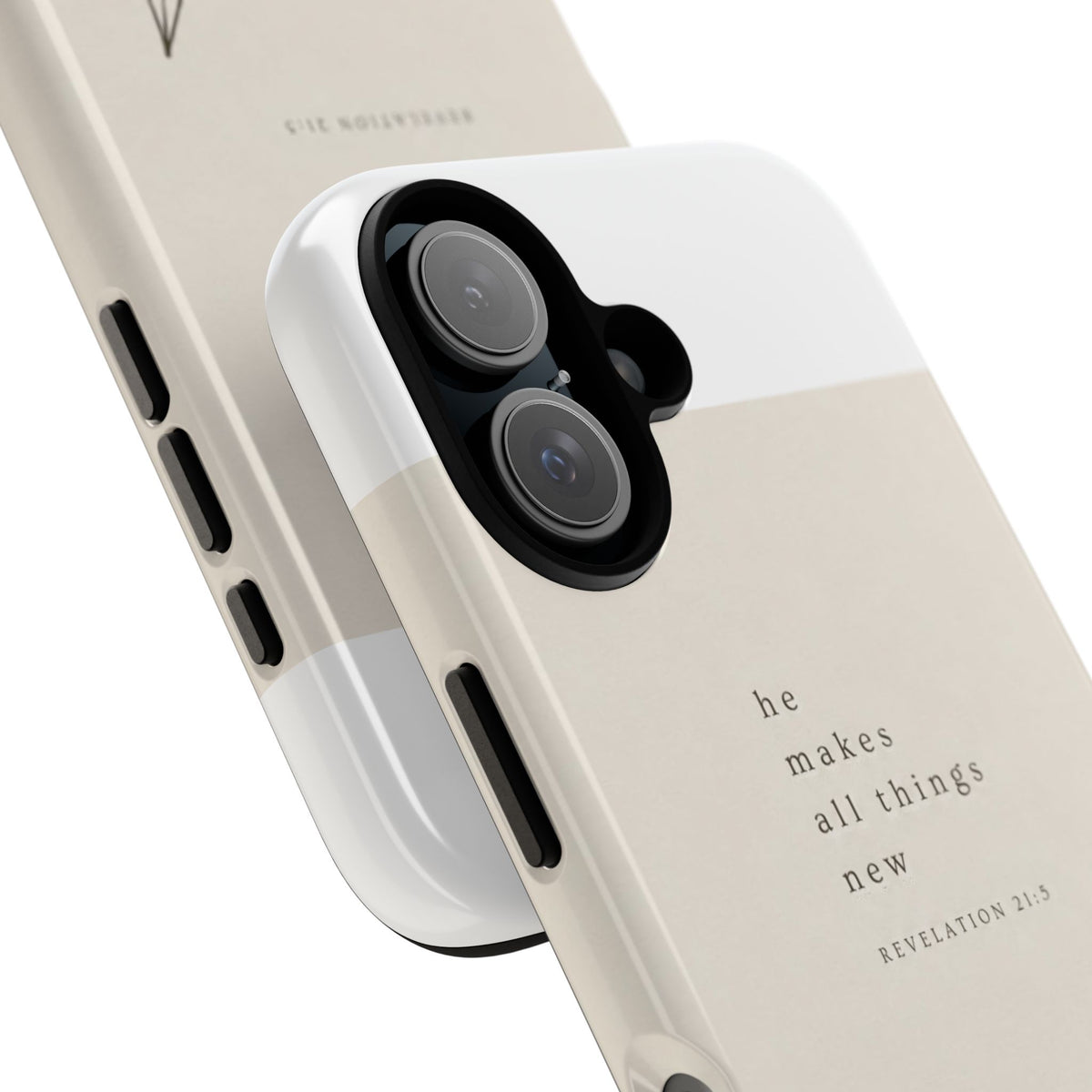 minimalist botanical phone case | Scripture written