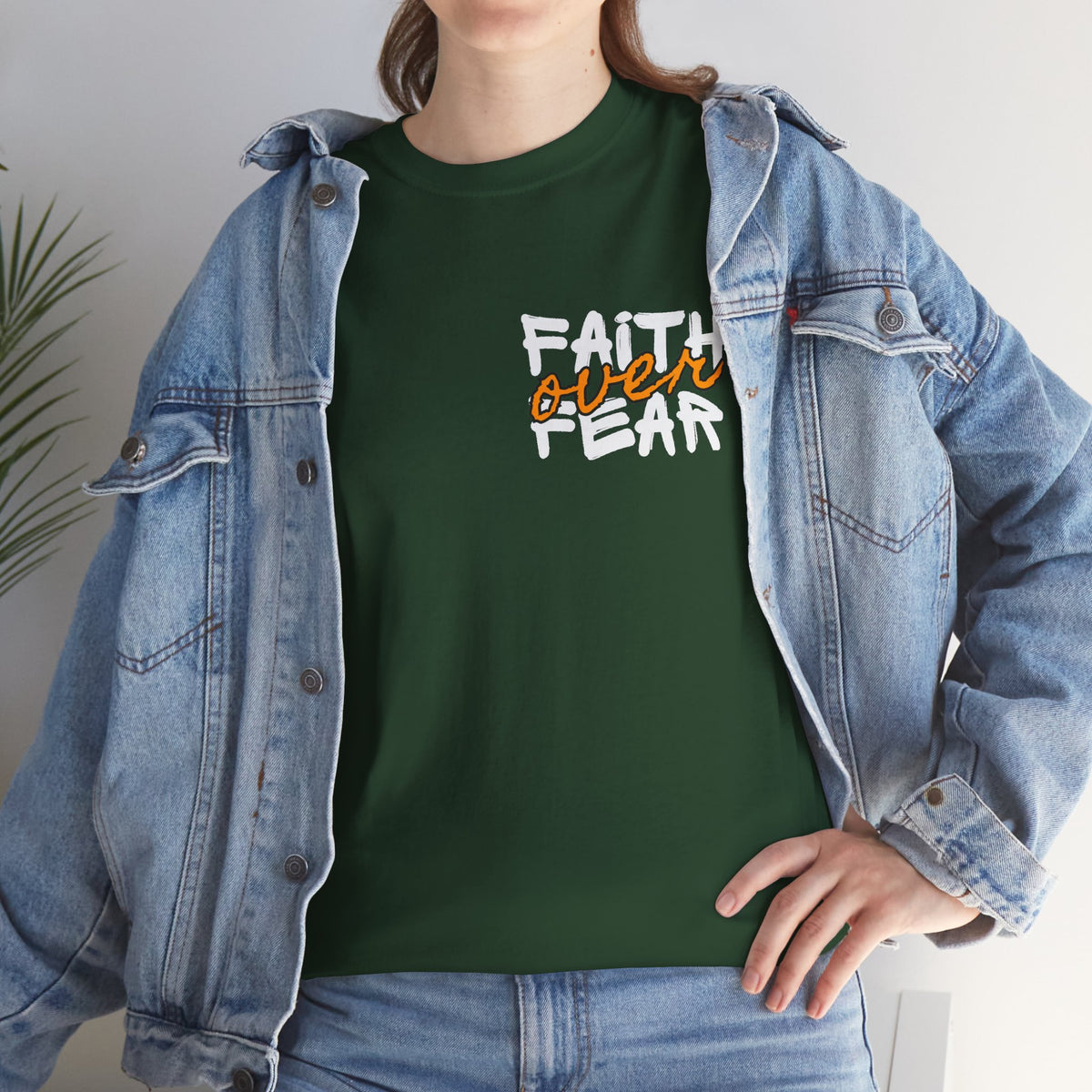 Faith over Fear Faith Shirt | Motivational verse at the back