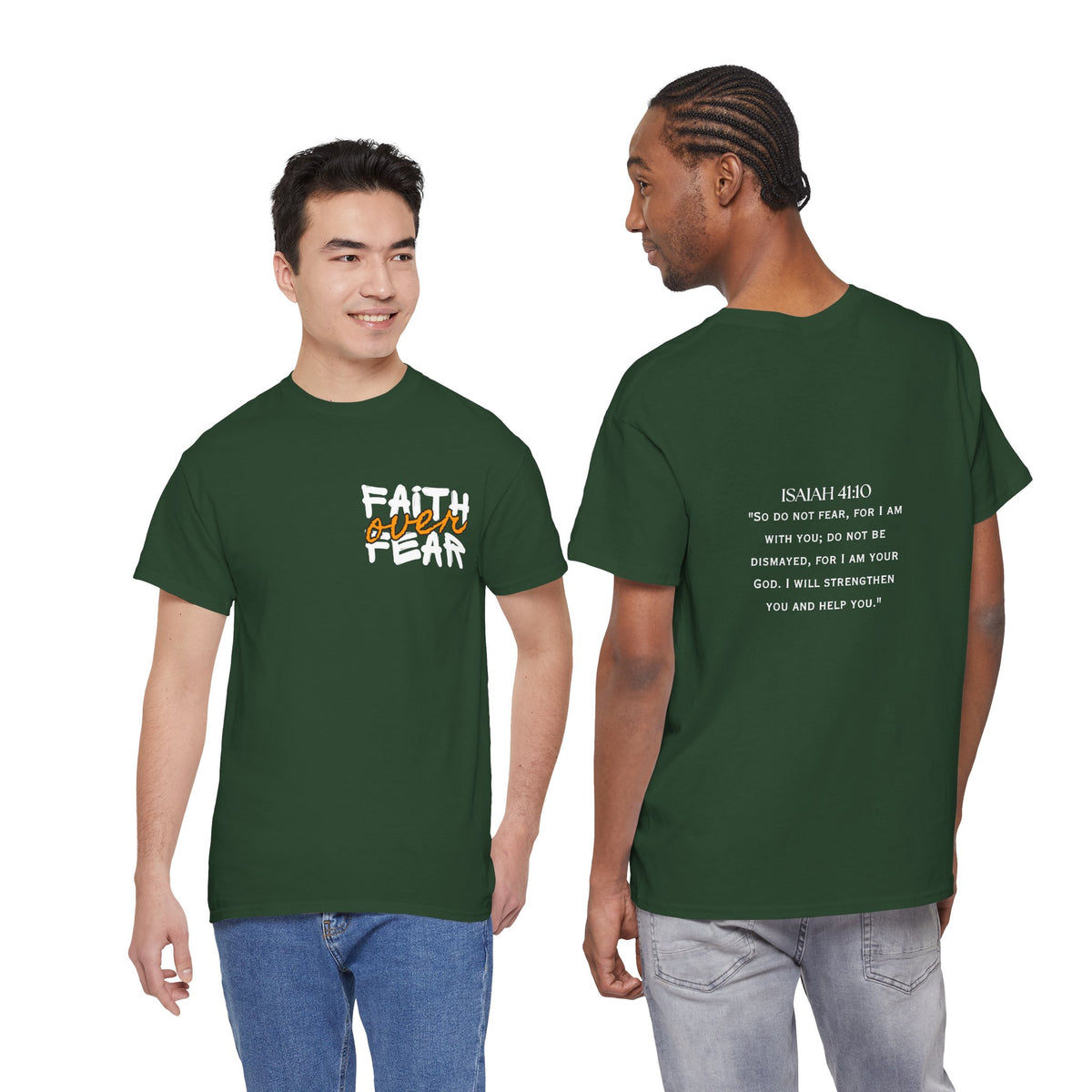 Faith over Fear Faith Shirt | Motivational verse at the back