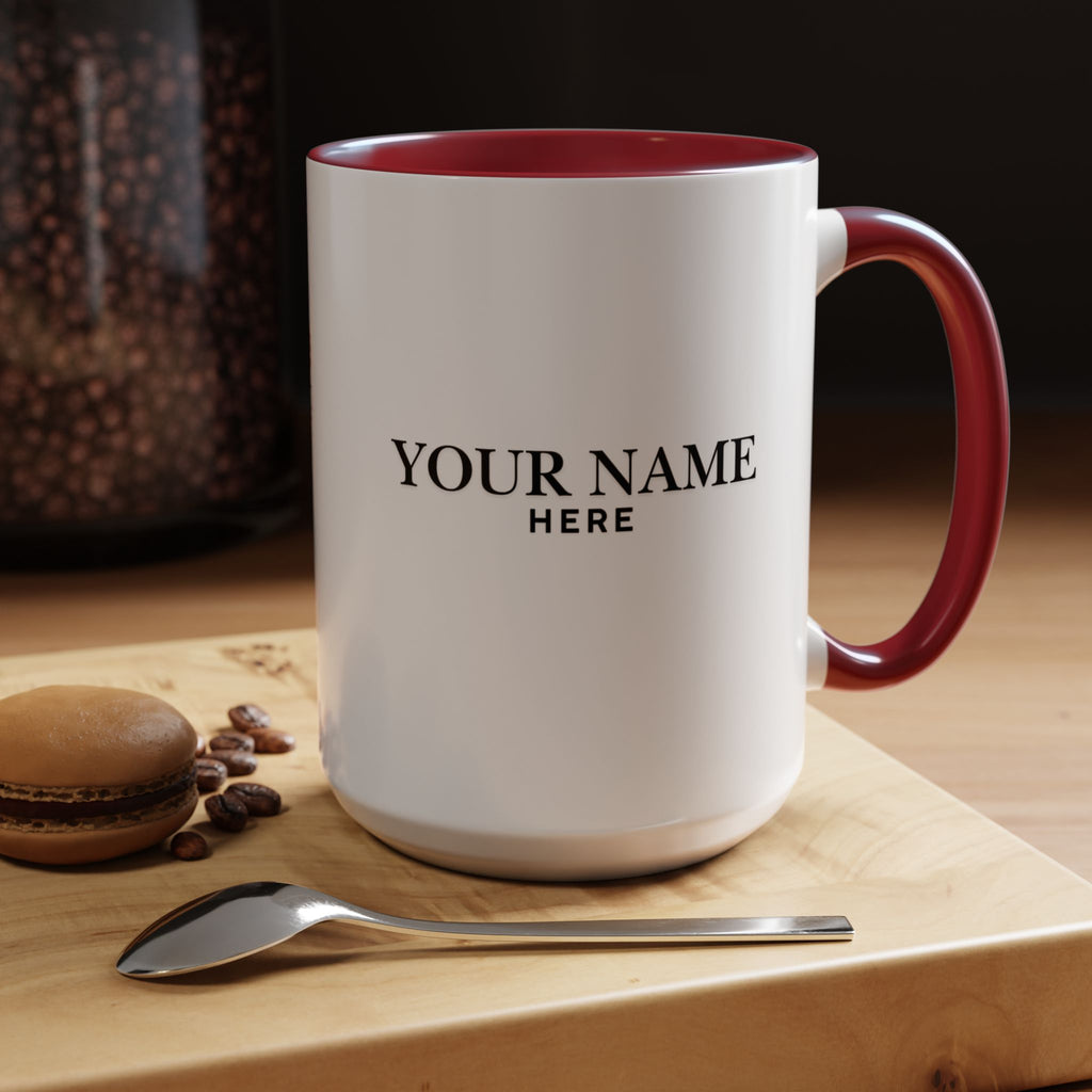 Jolly &Caffeinated Accent Mug | Personalized Name Option