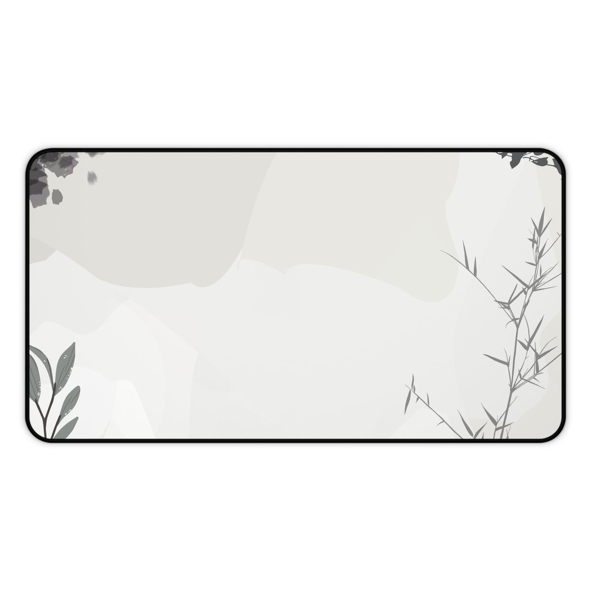 Monochrome Botanical Abstract Desk Mat Pad