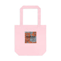 Orange Floral Square Collage Tote