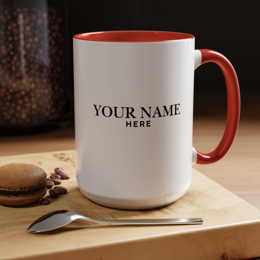 Jolly &Caffeinated Accent Mug | Personalized Name Option