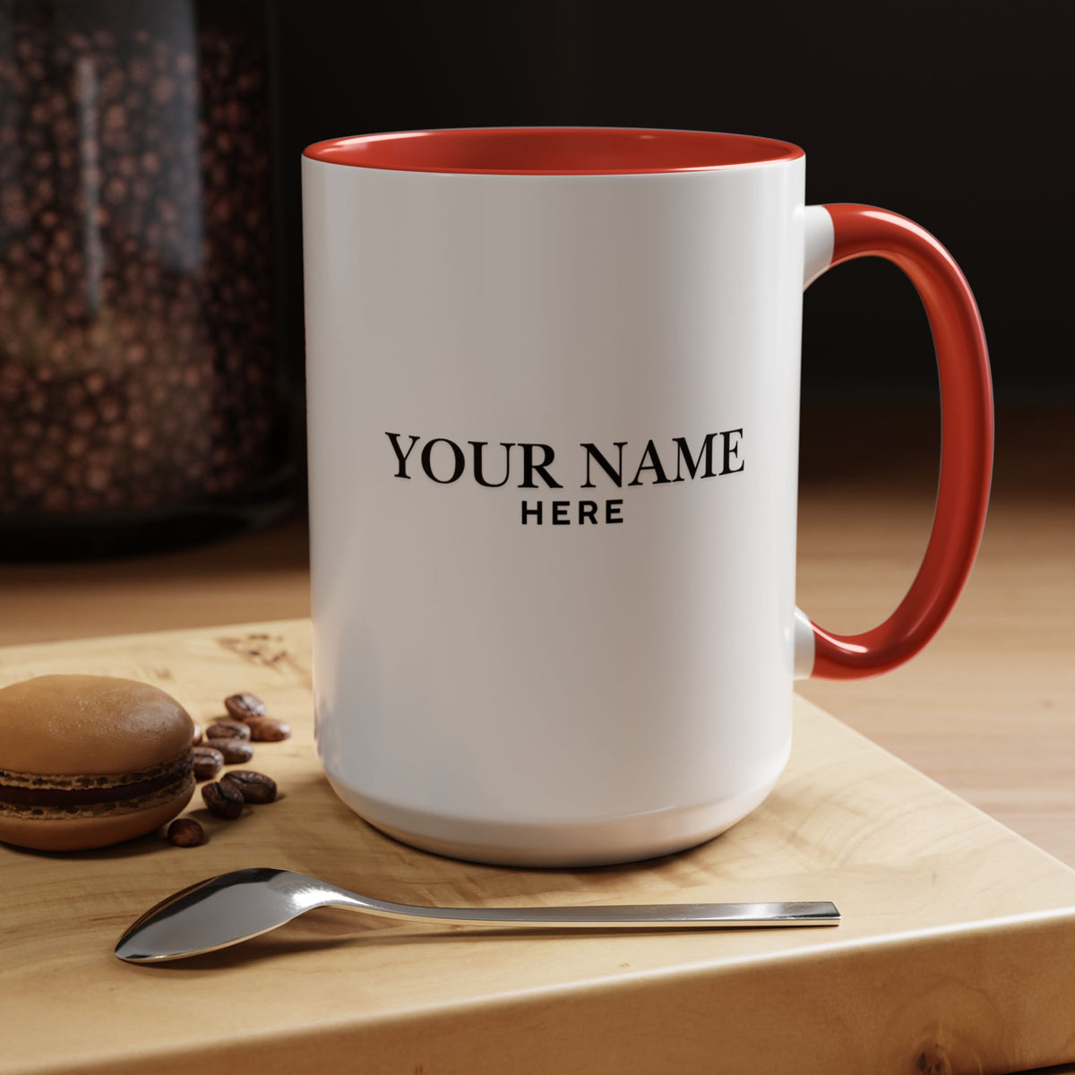 Jolly &Caffeinated Accent Mug | Personalized Name Option