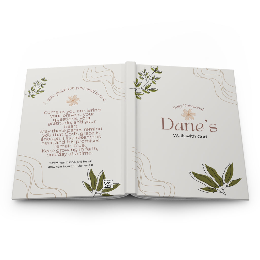 Personalized 'Walk with God' Hardcover Devotional Journal — Lined Prayer & Reflection Notebook