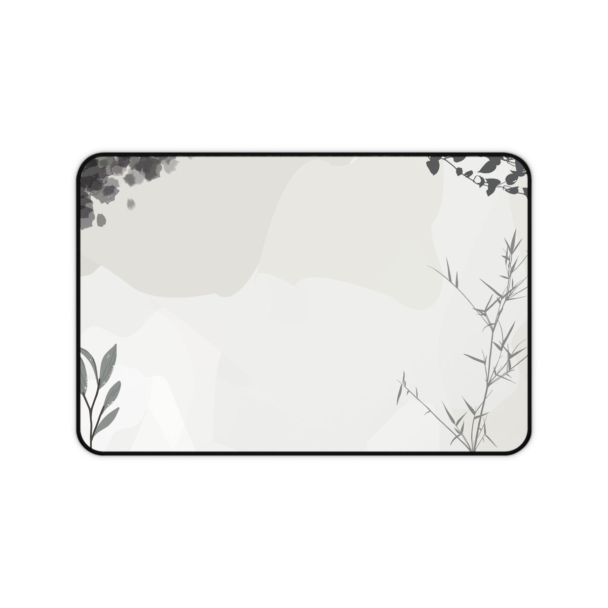 Monochrome Botanical Abstract Desk Mat Pad