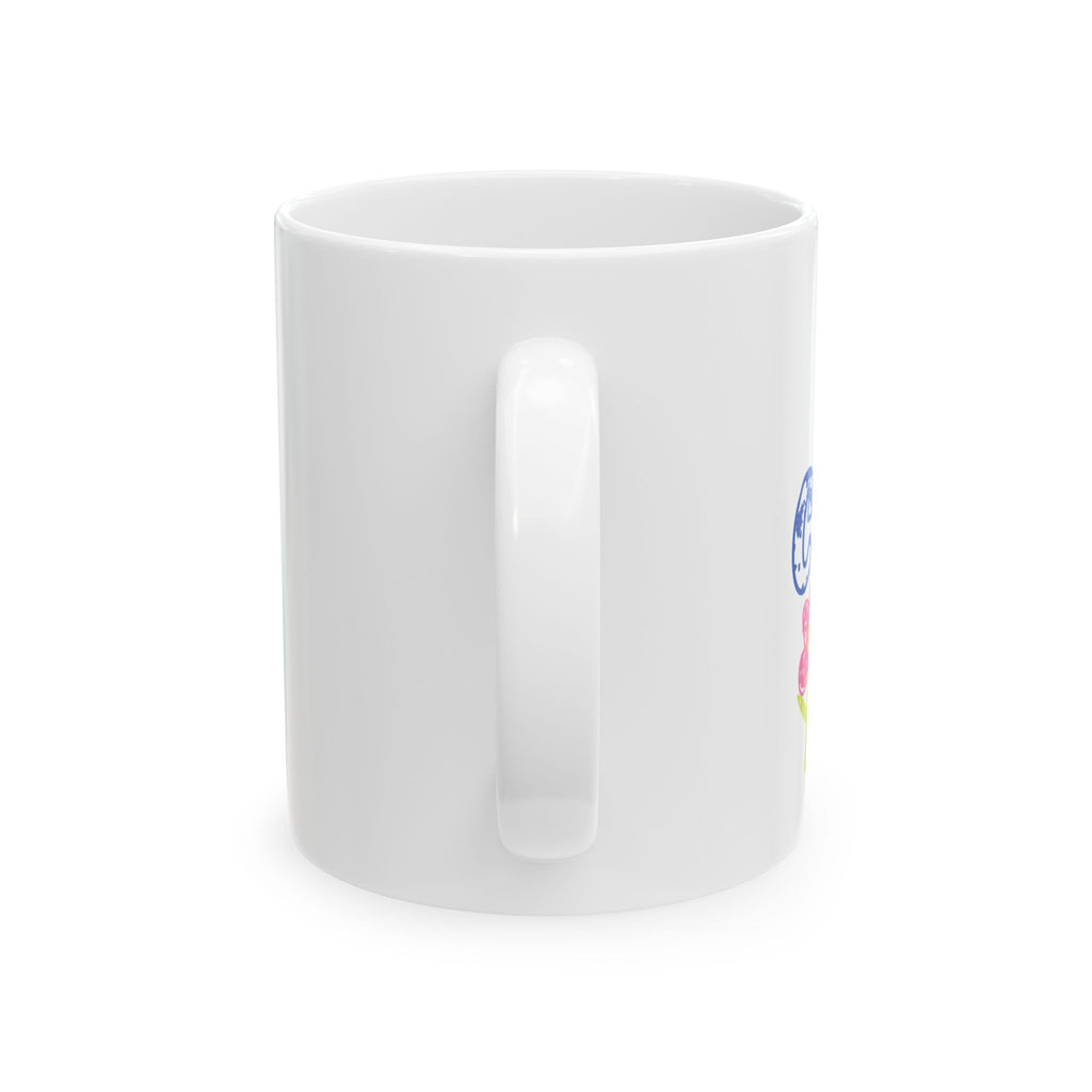 Childlike Faith Mug | Rainbow and Butterfly Ceramic Coffee Cup
