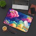 Motivational Rainbow Cloud Desk Mat | You Can Do This, Just Breathe