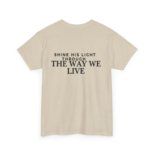 Salt & Light Tee | inspirational Quote at the Back
