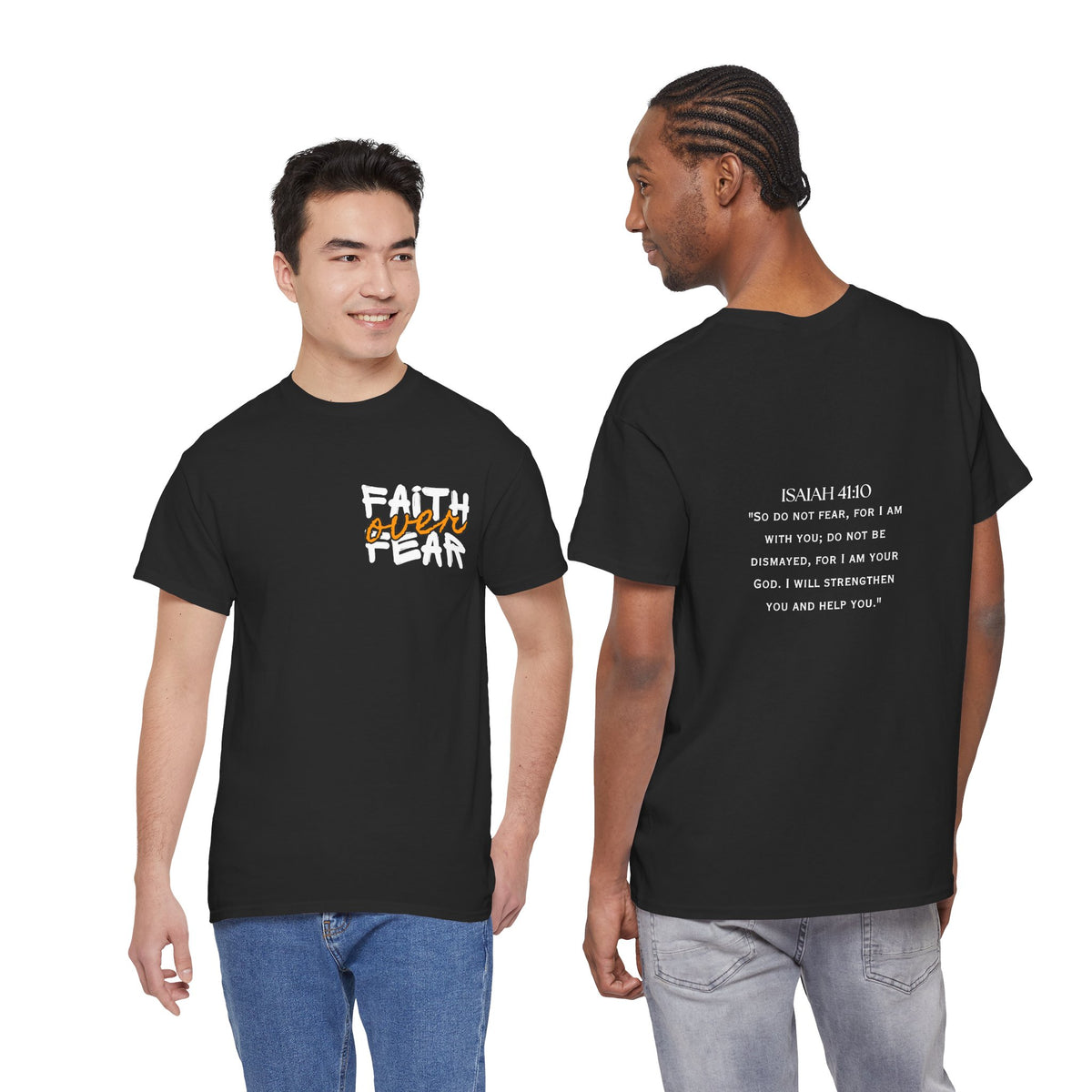 Faith over Fear Faith Shirt | Motivational verse at the back