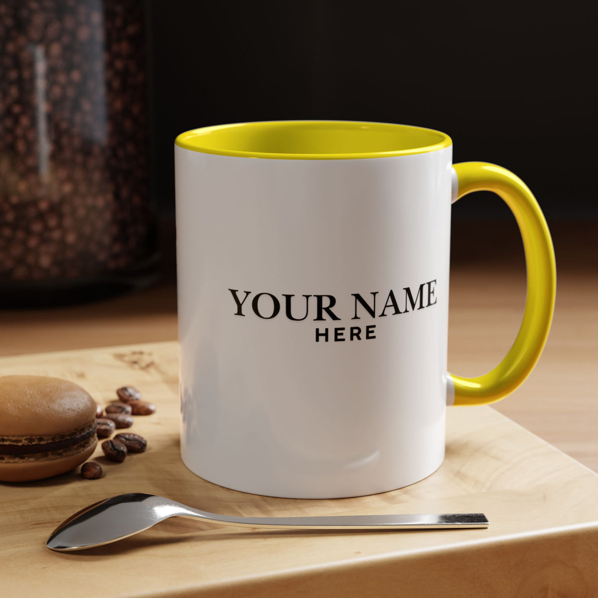 Jolly &Caffeinated Accent Mug | Personalized Name Option