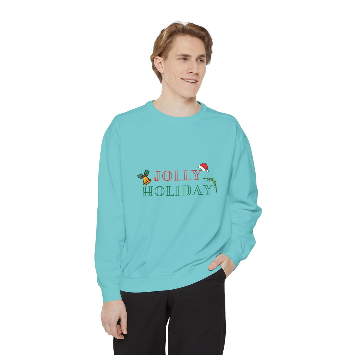 Custom Holiday Sweatshirt Embroidered Crewneck