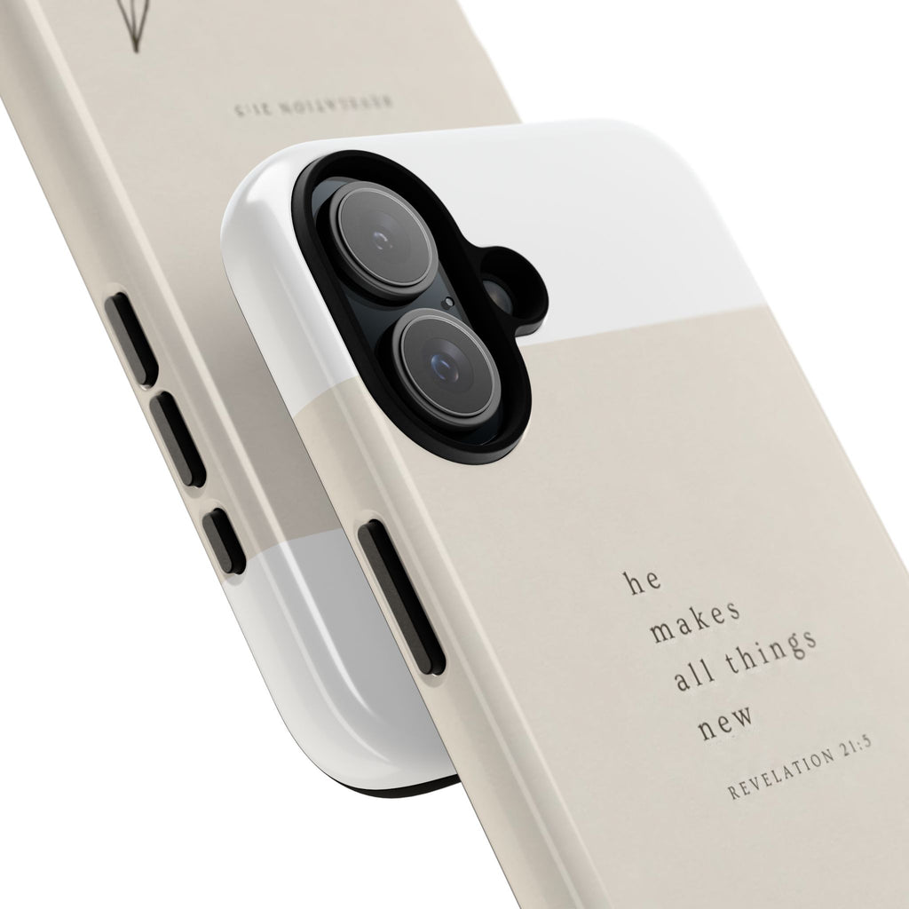 minimalist botanical phone case | Scripture written
