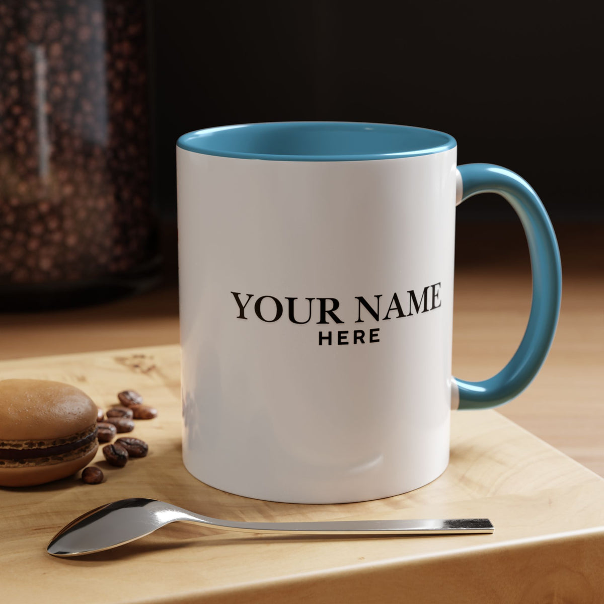 Jolly &Caffeinated Accent Mug | Personalized Name Option
