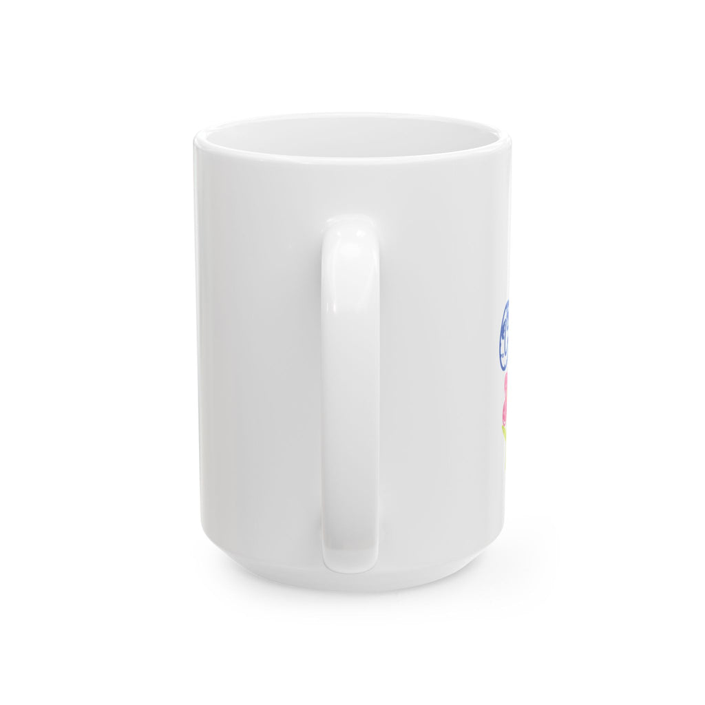 Childlike Faith Mug | Rainbow and Butterfly Ceramic Coffee Cup
